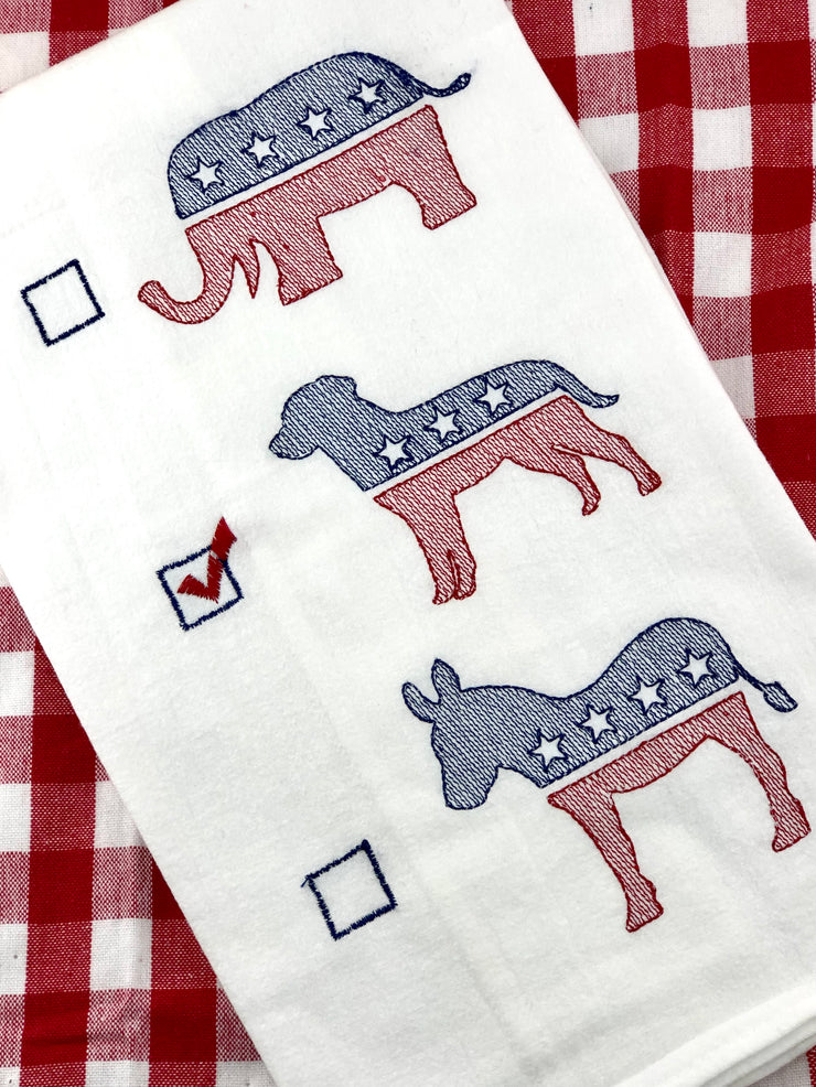 Political Party Dish Towel